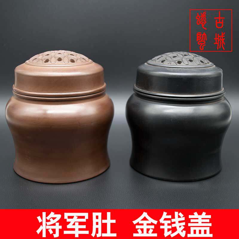 蟋蟀罐蛐蛐盆叫罐养蛐蛐油葫芦蝈蝈鸣虫听叫澄泥罐三合土底将军肚