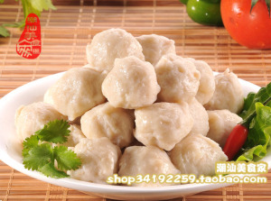广东拼2斤包邮顺丰 汕头达濠墨鱼丸 正宗手拍墨鱼丸 墨斗丸花枝丸