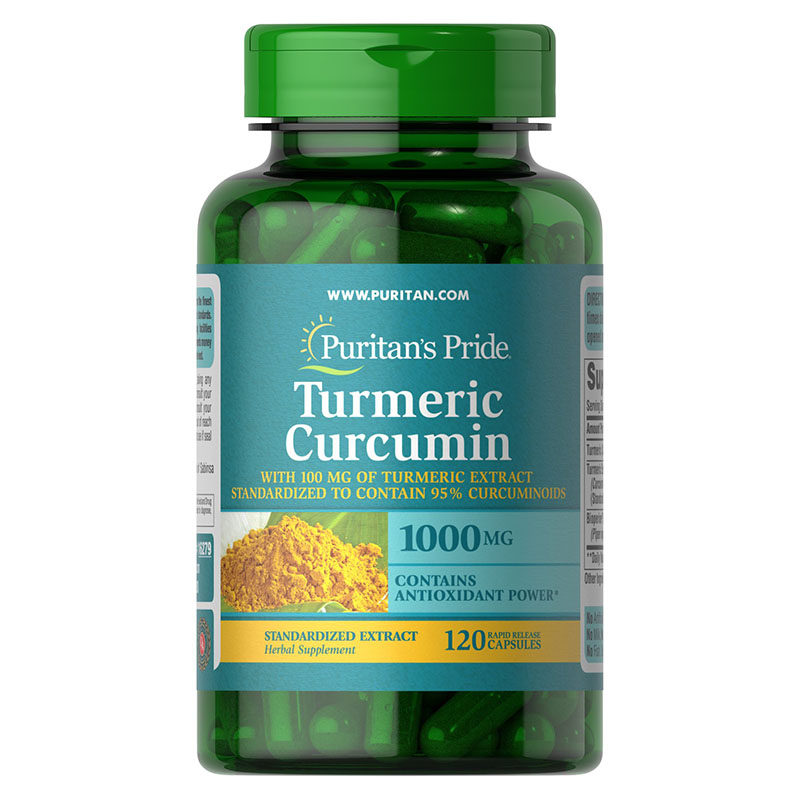 美国原装Puritan's Pride姜黄素120粒1000毫克Turmeric Curcumin