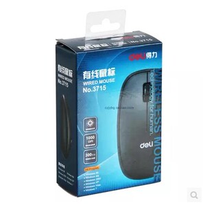 得力鼠标3715高精度光学 办公笔记本有线usb鼠标 移动精准 正品