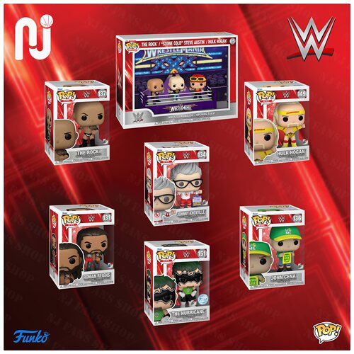 正版Funko Pop! 强森/雷恩斯/塞纳/霍根公仔人偶 WWE周边玩具手办