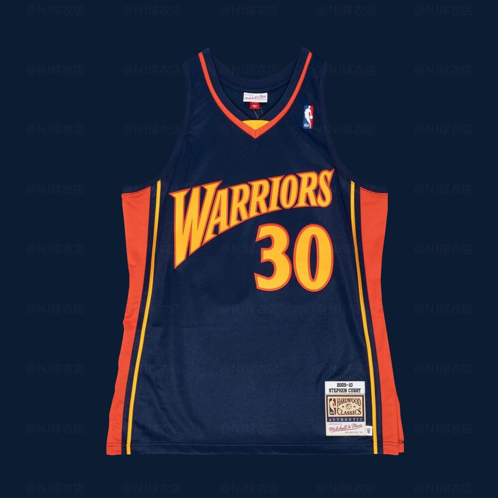 mitchell&ness mn 库里 curry 金州勇士队 新秀赛季 球员版au球衣