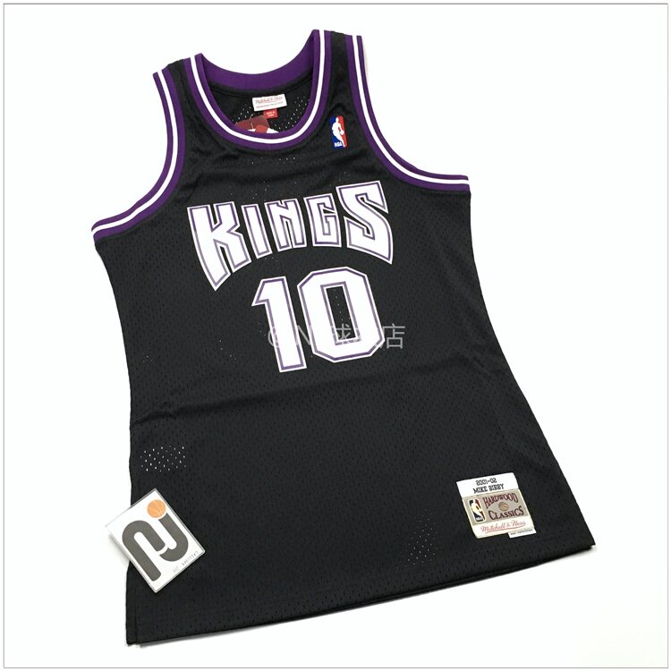 Mitchell&Ness MN 毕比 国王 经典客场黑色 球迷版 sw球衣 刺绣