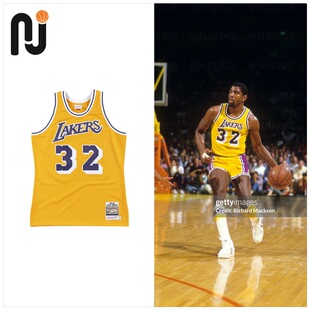 Mitchell&Ness MN 魔术师约翰逊 1984-85赛季湖人队 球员版AU球衣