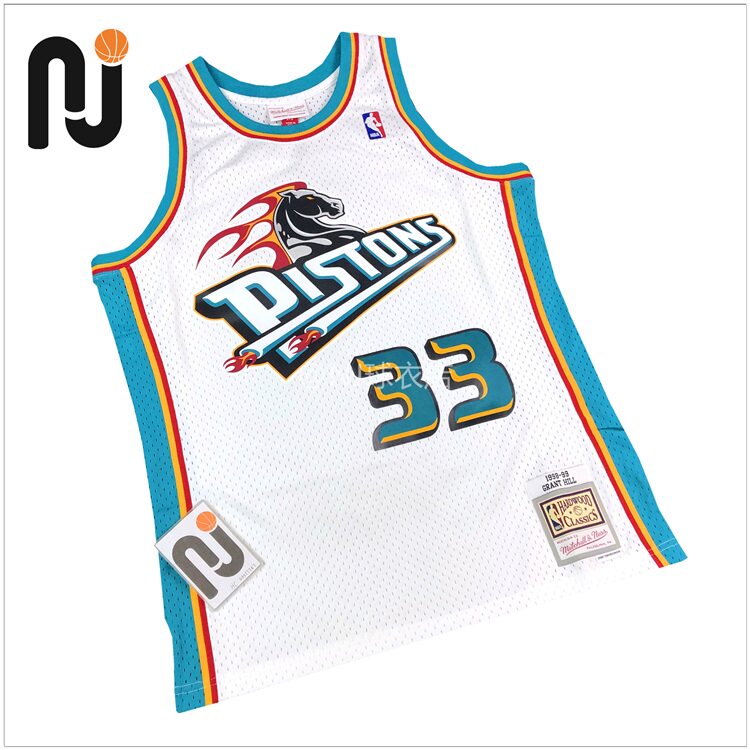 mitchell&ness mn 希尔 hill 9899赛季活塞队主场 球迷版 sw球衣