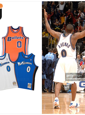 Mitchell&Ness MN 大将军 阿里纳斯 Arenas 奇才队 球迷版SW球衣