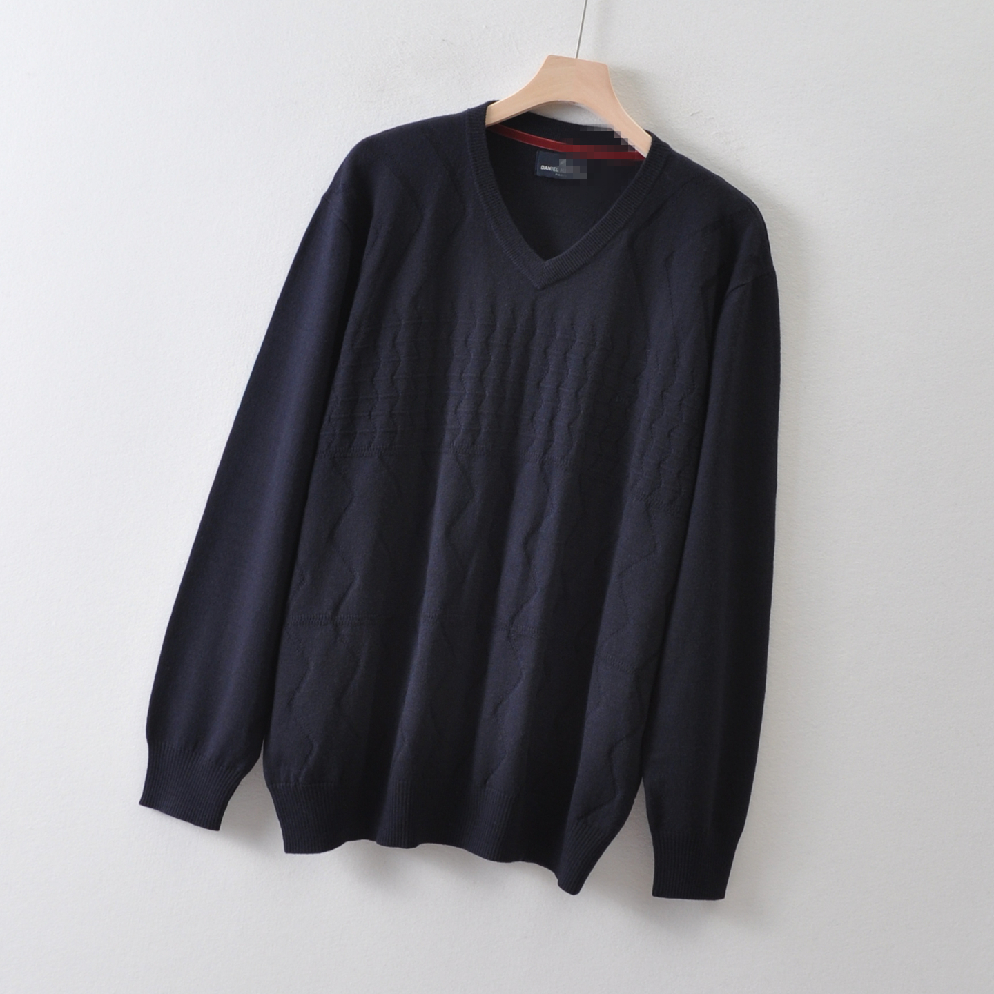 外贸法国单DANIE* HECH*男装~美丽诺羊毛套头毛衣保暖打底衫 秋冬