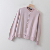针织开衫 春季 宽松版 外贸日单G@LL 薄款 闪光丝长袖 大码 上衣 女装