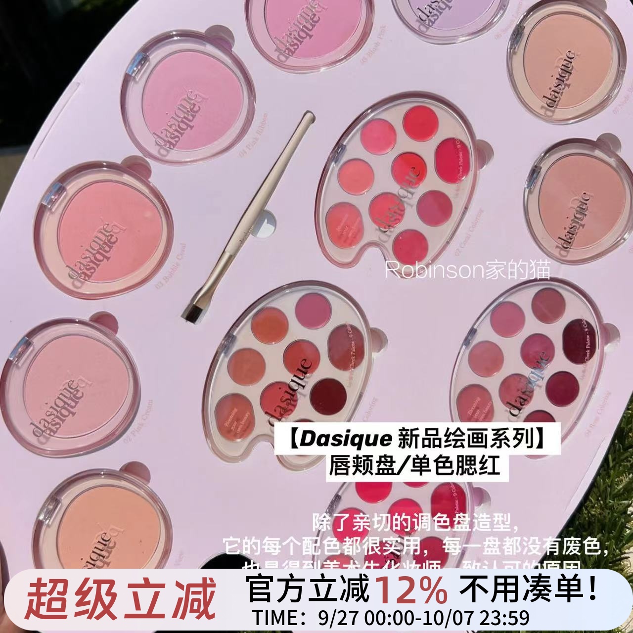 Dasique代曦可九色唇颊两用腮红