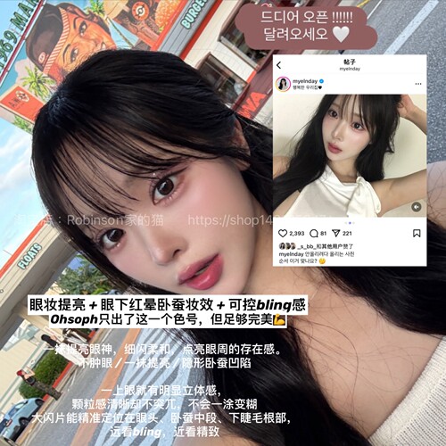 【秒变韩女】ohsoph液体眼影闪片