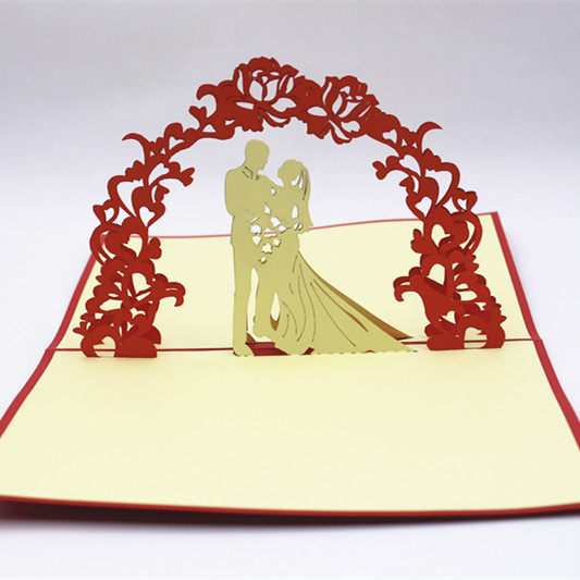 大尺寸婚礼进行时 定制手工立体贺卡卡片结婚请贴请柬喜帖