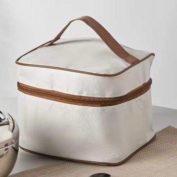 保温袋饭盒双层布艺保温袋手提便携耐脏袋外带简约灰色耐磨小袋子