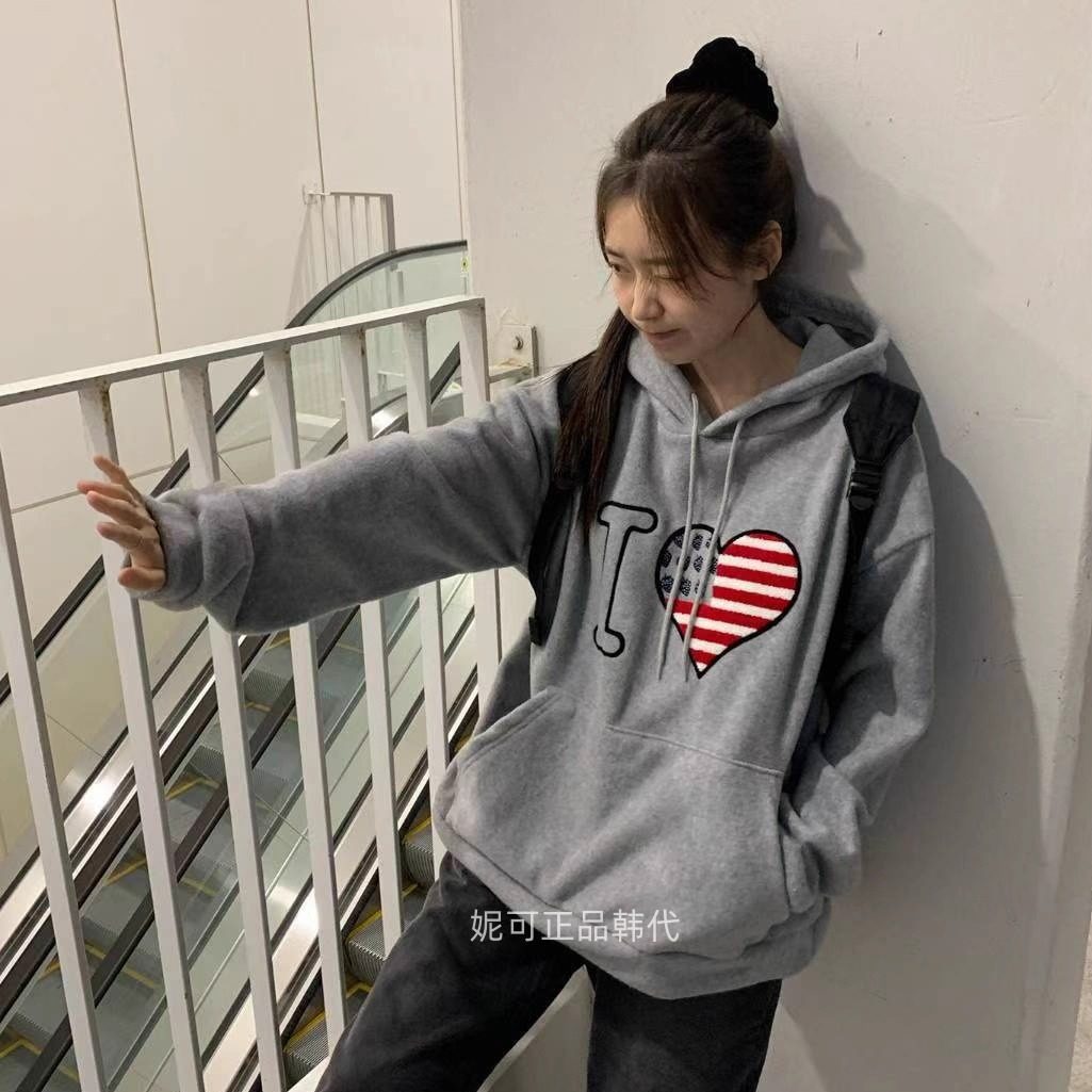 妮可家包邮韩国东大门正品代购秋冬新款休闲爱心草莓摇粒绒外套