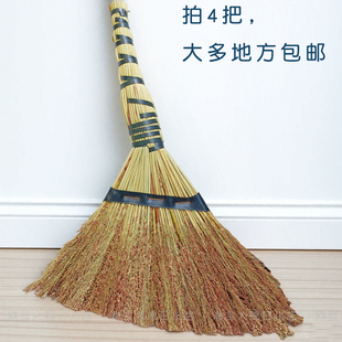 高粱扫把加宽加厚手工高粱苗家用老式扫把【拍4大多地方包邮】