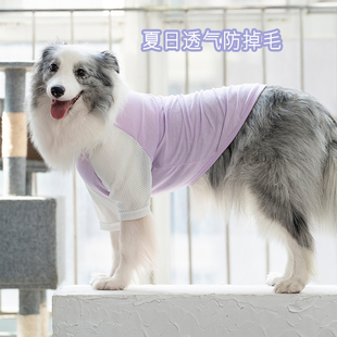 衣中型犬睡衣金毛 透气防掉毛防晒网袖 边牧薄款 狗狗衣服大狗夏季