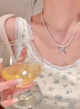 花笺礼双层项链甜美叠戴锁骨链