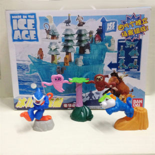 万代 冰河世纪冰川时代海盗船 汉堡王疯狂原始人周边玩具手办公仔