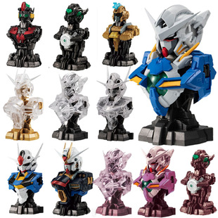 万代高达扭蛋 MS 半身胸像 机械头雕 能天使强袭自由风灵高达摆件