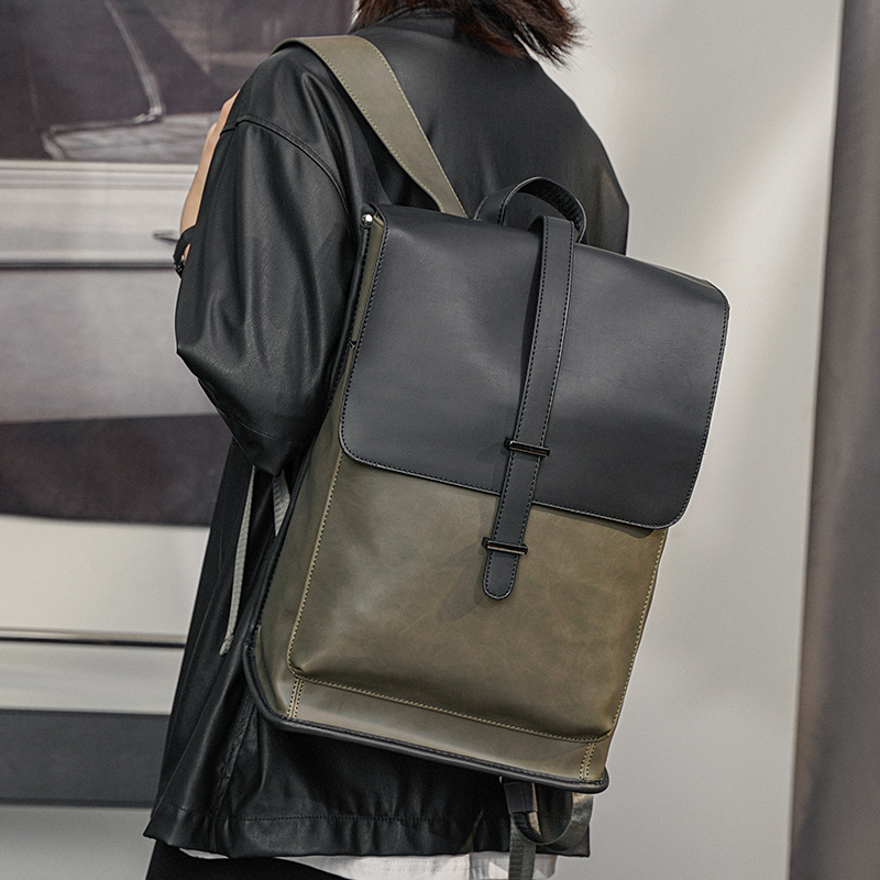 新款复古大容量双肩包 韩版男包男士旅行背包时尚书包潮流电脑包