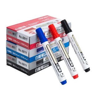 得力6811易擦白板笔可擦笔教师学生书写笔水性白板笔办公文具包邮