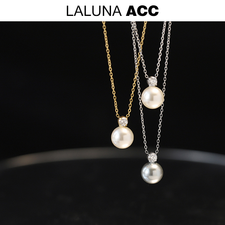 戴妃款~不褪色单颗珍珠锆石项链时尚简约轻奢锁骨链2025新高级感