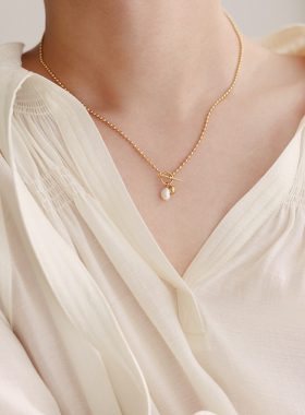 不掉色！淡水珍珠珠子项链