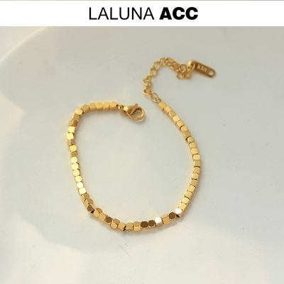 不褪色镀18K金碎银子手链