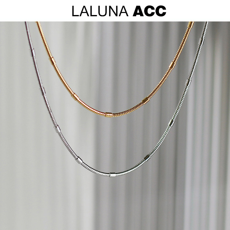 不褪色~简约节节钛钢项链