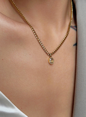 不褪色粗链条个性欧美风项链