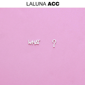 What？设计师个性 新款 字母潮耳钉925纯银耳环小巧韩国气质养耳洞