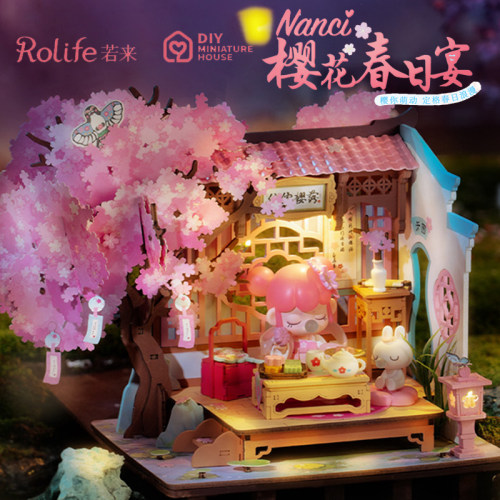 若来nanci木质手工DIY拼装小屋