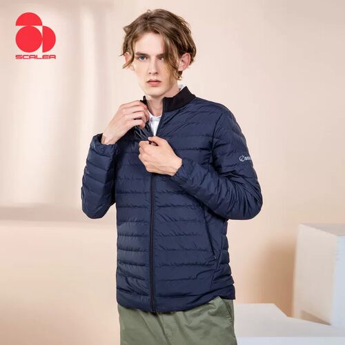 特价清仓思凯乐户外鹅绒服 男款秋冬立领轻薄保暖羽绒服外套正品