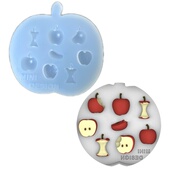 DIY手工苹果配件模具ab树脂uv水晶滴胶钥匙扣迷你挂件硅胶模具