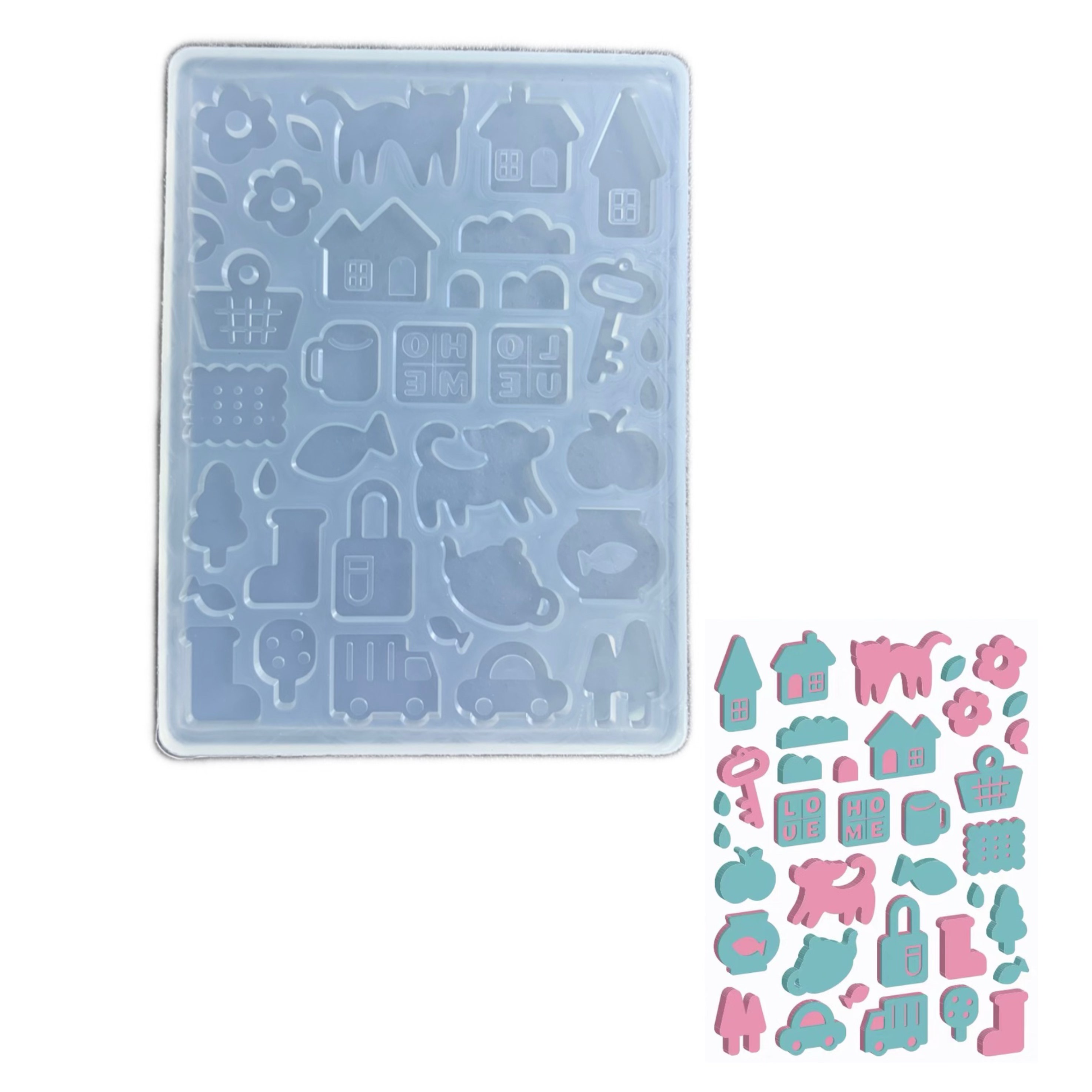 DIY手工配件模具ab树脂uv水晶滴胶钥匙扣迷你挂件硅胶模具,厨房/烹饪用具,DIY模具,淘宝优惠券,粉丝福利购,淘宝优惠卷