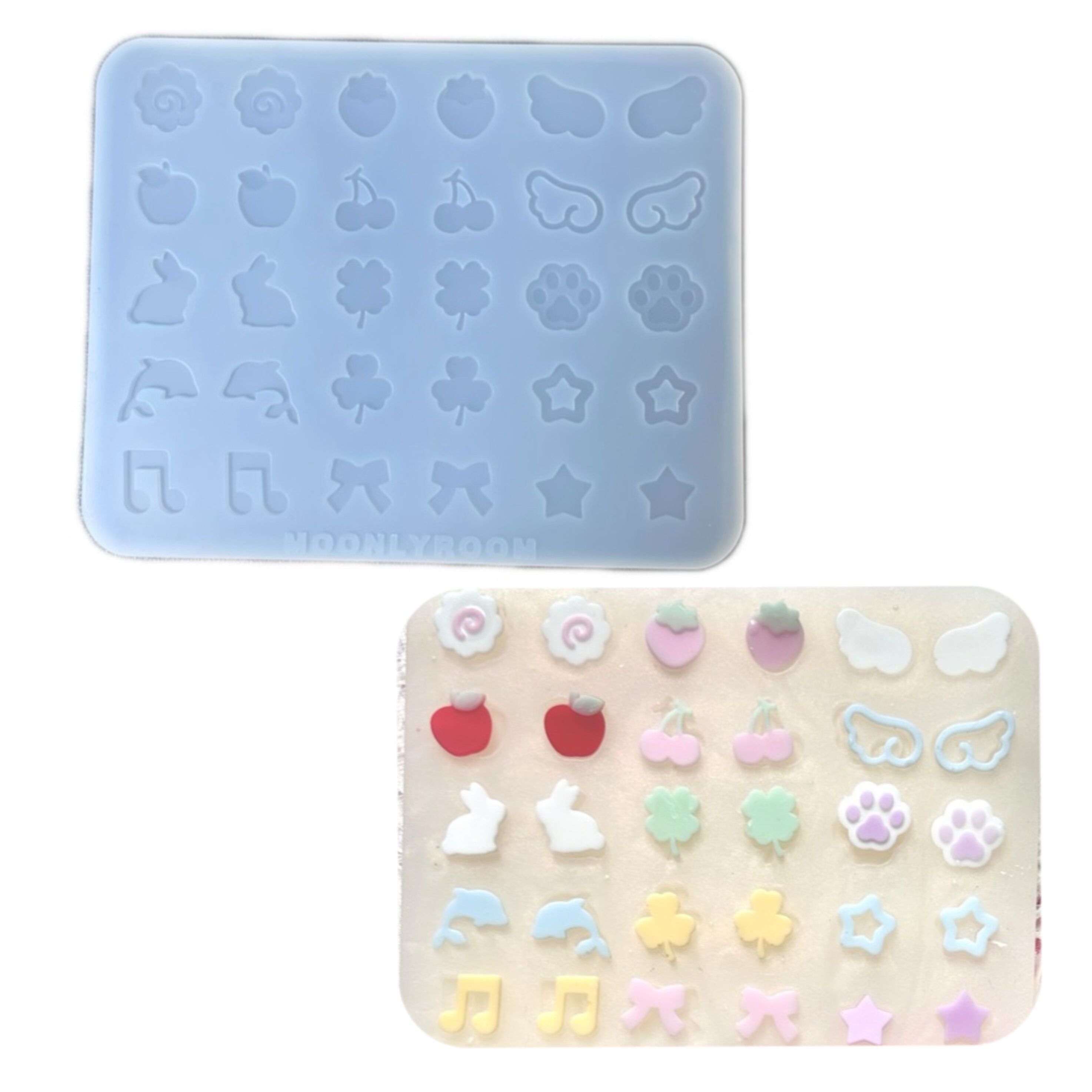 DIY手工小翅膀猫爪模具树脂uv水晶滴胶钥匙扣迷你挂件硅胶模具