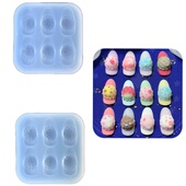 DIY手工冰淇淋球美甲模具树脂uv水晶滴胶钥匙扣迷你挂件硅胶模具