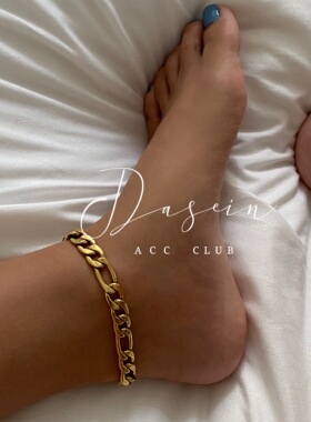 DASEIN ACC欧美个性ins小众简约金属感凹造型费加罗男款女款脚链