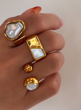 【DASEIN】七夕情人节送女友礼物小众高级感独特巴洛克珍珠戒指