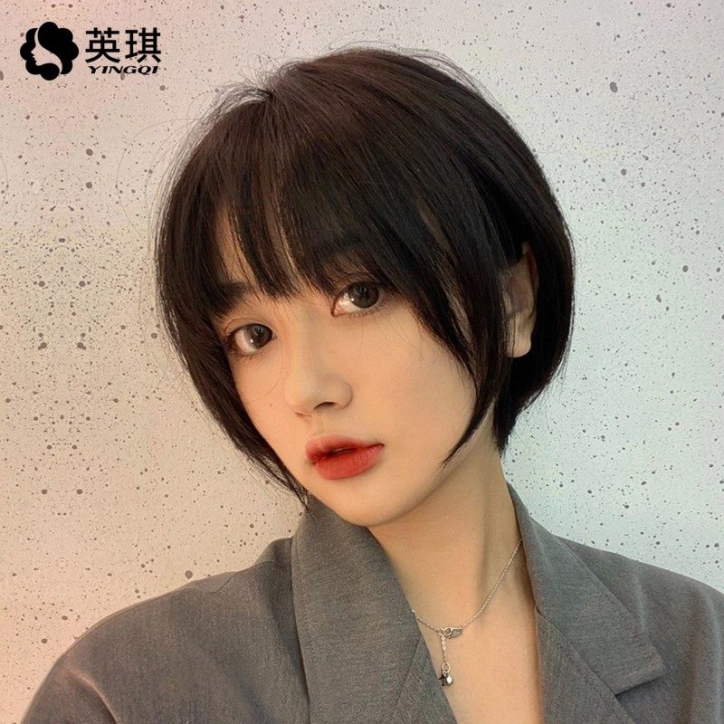 时尚减龄bobo头短发全真发全头套图片