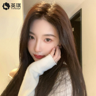 英琪假发女夏长发NAMI生物膜递针长直发仿真头皮全真人发丝全头套