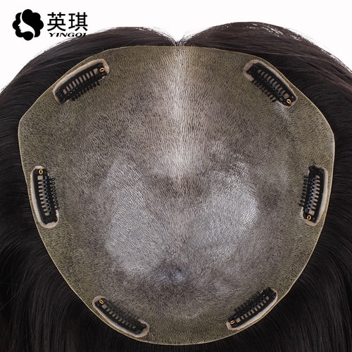 遮白发自然全真发假发片加大面积