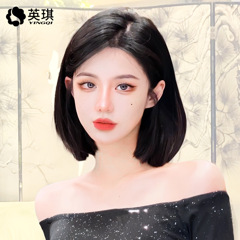 气质波波头短发全真人发英琪假发