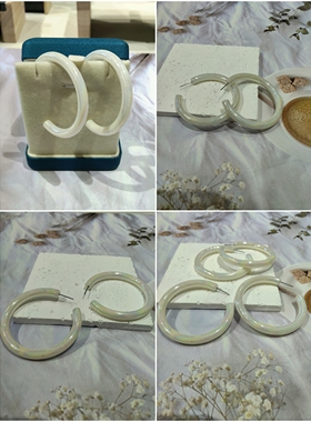 2026新款高级感简约C形设计感不规则耳饰