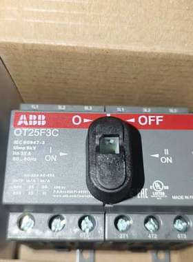 (议价)芬兰隔离开关 OT25F3C，32A三相手动双电源