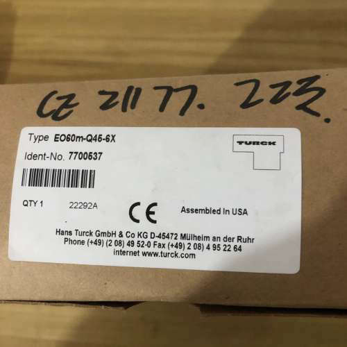 Turck图尔克光电传感器Eo60m-Q45-6X，议价