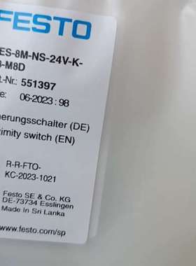 费斯托传感器 551397   SIES-8M-NS-24V议价