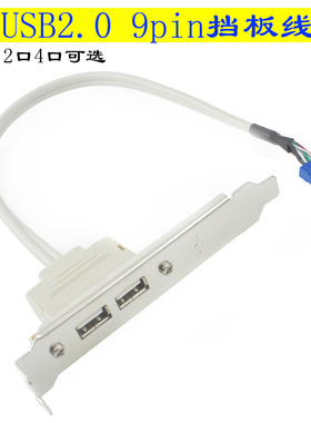 9针转USB2.0挡板线电脑机箱后置USB2/4接口扩展卡主板3.0分线器
