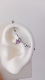 industrial piercing 悬浮耳桥解构耳桥耳骨钉爱心锆石人体饰品