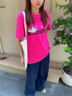 HeHeStore原创厨师小猫重磅纯棉宽松情侣男女短袖T恤