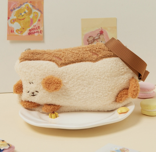 HeHeStore原创设计 可爱包包挂件毛绒挂件面包狗狗毛绒包